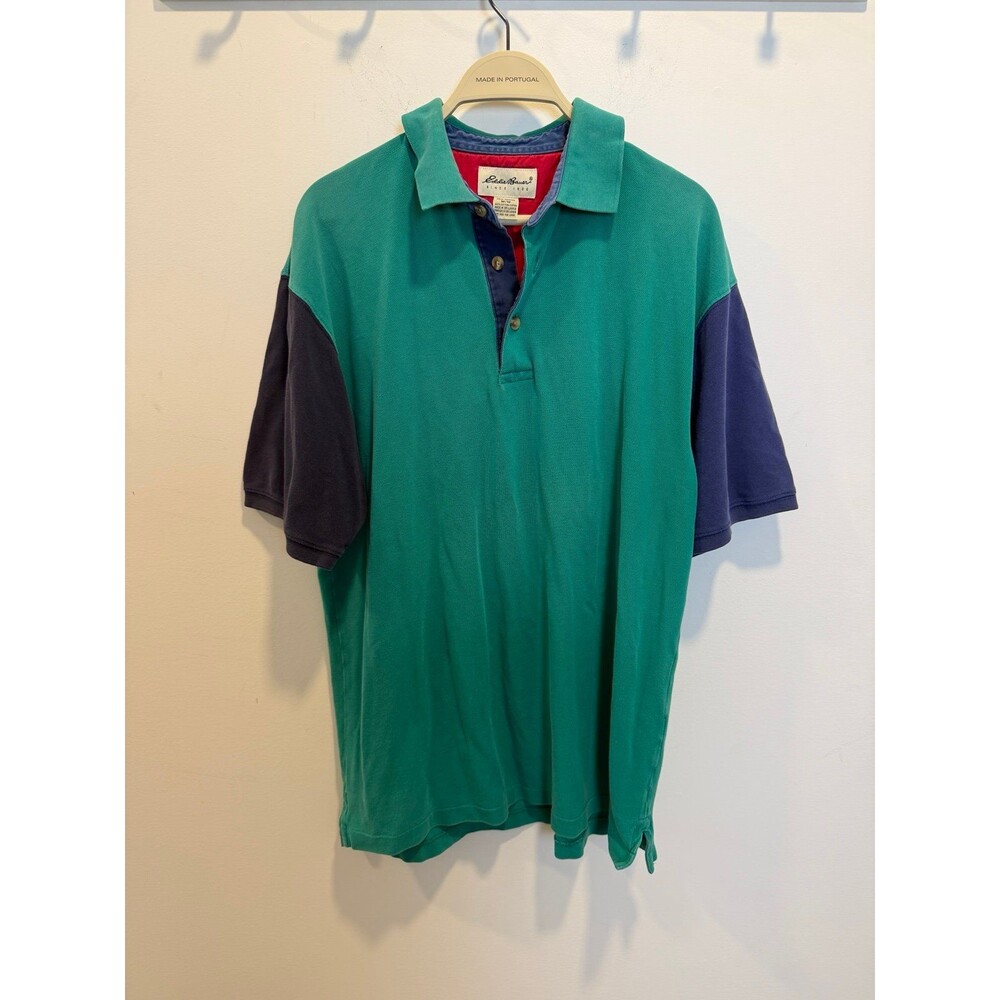 Vintage Eddie Bauer Color Block Polo Eddie Bauer Color Block Polo Shirt Men's